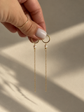 IRIS - Freshwater Pearl Long Chain Earrings