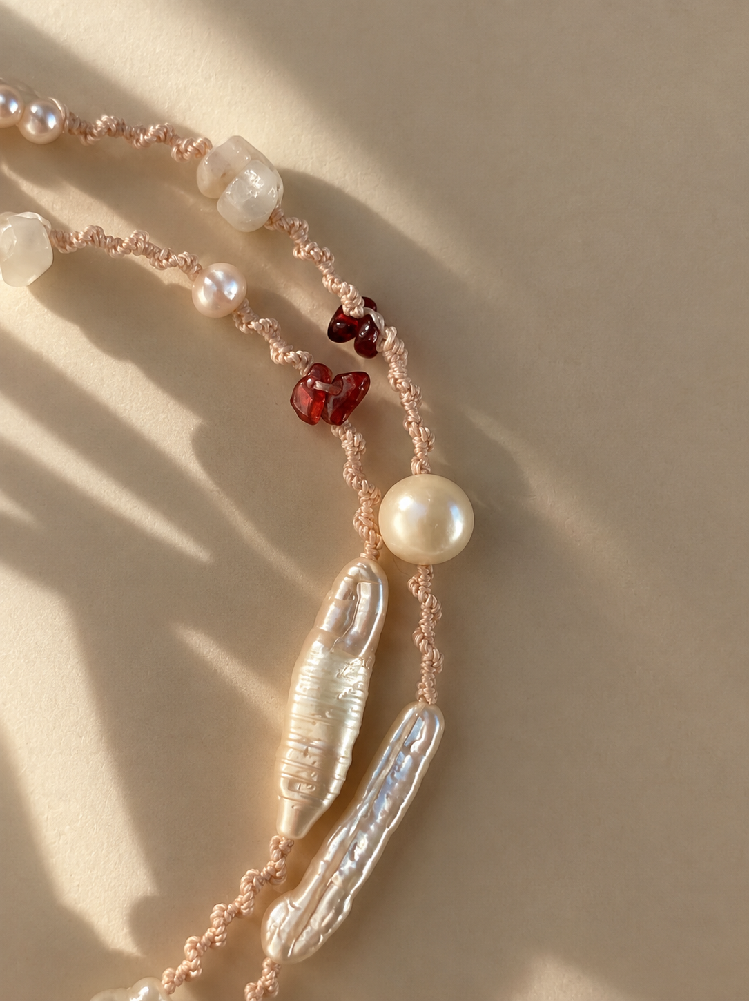 Mila – Hand-Knotted Pearl & Gemstone Necklace | KABU ATELIER