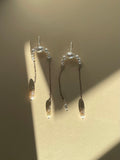 LUNA – Freshwater Pearl Chain Earrings