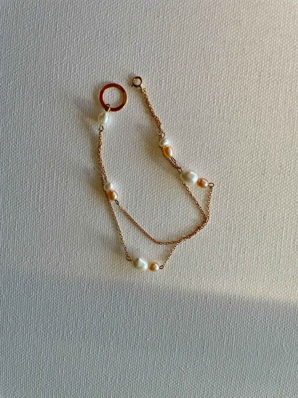 ALMA - Double Chain Freshwater Pearl Bracelet