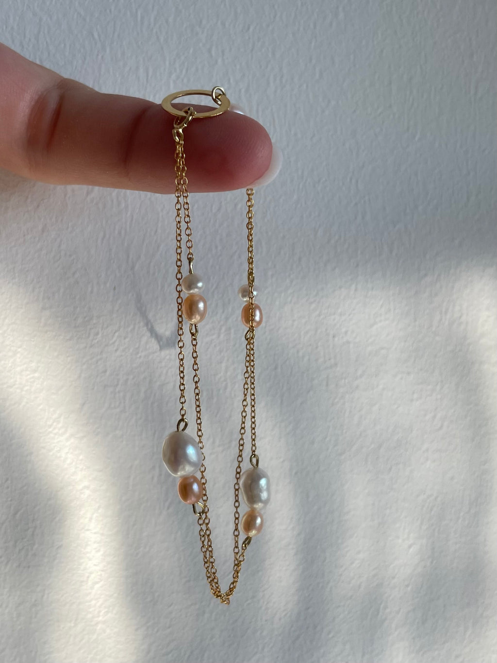 ALMA - Double Chain Freshwater Pearl Bracelet