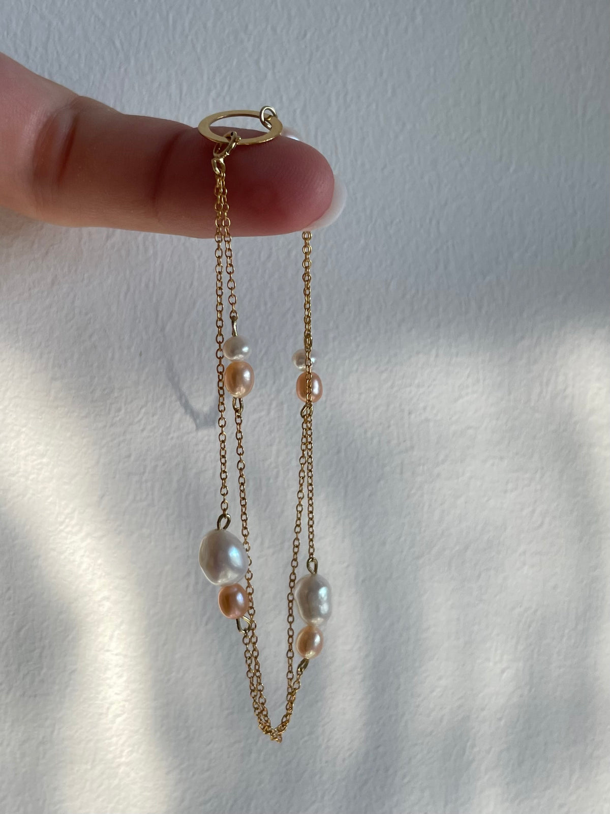 ALMA - Double Chain Freshwater Pearl Bracelet