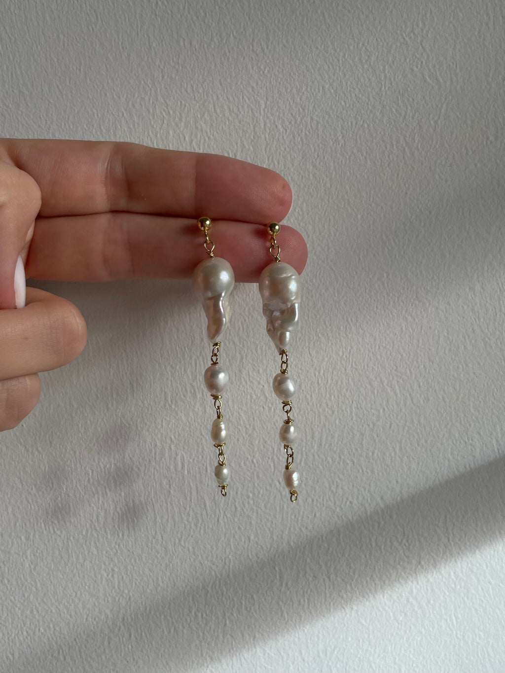 Elodie - Baroque Pearl Drop Earrings